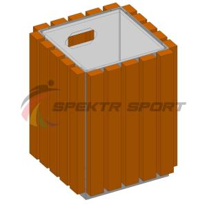 Купить Урна металлическая в деревянной обрешетке SP МФ400 в Ульяновске 
