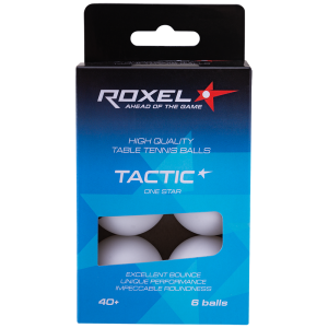 Купить Мяч для настольного тенниса Roxel 1* Tactic, белый, 6 шт в Ульяновске 