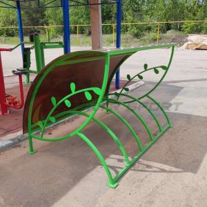 Купить Велопарковка крытая, с веточкой, цв. зеленый в Ульяновске 