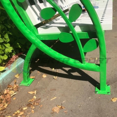 Купить Скамья уличная Клавиши с веточкой 2000*900*630 мм, каркас металл в Ульяновске 